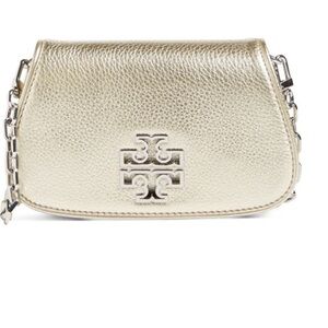 Tory Burch Britten Gold Mini Cross-Body Bag